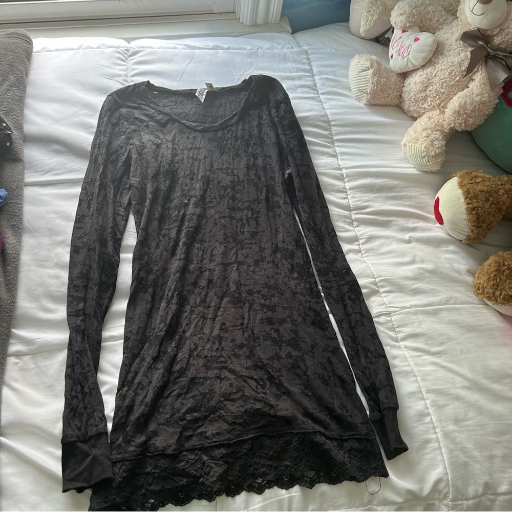 Black Mesh Top